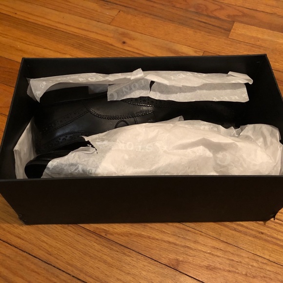 Ashton Grey Cross Style Black Oxfords, 9.5 Mens - Picture 4 of 5